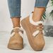 SHLIANG New Women's Winter Fashion Round Toe Designer Snow Boots Lace Up Walking Comfortable Lightweight Short Boots X0065_viptrois.com