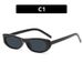 Small Frame Sunglasses New Women's Narrow Frame Retro Elliptical Sunglasses_viptrois.com