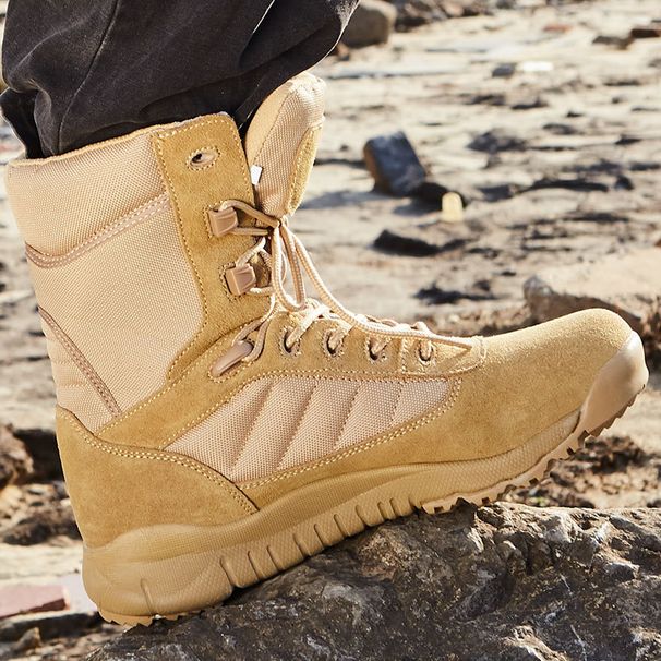 Feihu High-top Breathable Zipper Mountaineering Boots Men's And Women's Travel Hiking Shoes Non-slip Outdoor Wear-resistant Outdoor Boots_viptrois.com
