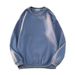 Pure Solid Color Men's Basic Round Neck Pullover Fleece Lined Base Sweatshirt Unisex Light Version Cultural Shirt_viptrois.com
