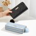 Women's Diamond Embroidery Long Wallet - Glitter Wristlet Clutch With Double Zipper & Multi-Card Slots (Elegant Solid Color Purse For Women)_viptrois.com