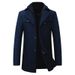 Loom Loom European American Style Coat Autumn Casual Men's Solid Color Cashmere Wool Overcoat Non-Iron Treatment Middle-Aged And_viptrois.com