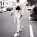 Autumn Personality Funny New Long-sleeved Sports Two-piece Set Crew Neck Casual Printing Men's Sweater Set Top_viptrois.com