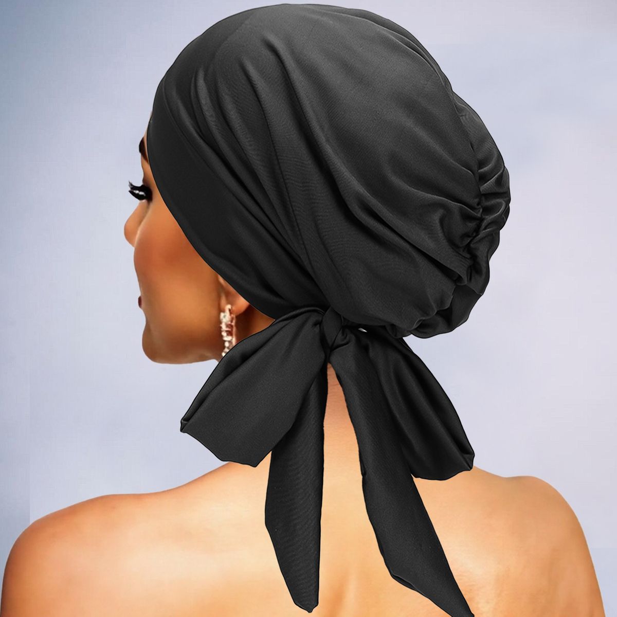 Women's Elastic Breathable Headscarf Hat For Daily Use At Home Without Brim Bottoming Hat For Chemotherapy And Nursing Comfortable Headgear_viptrois.com