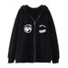 2022 Casual Women's Zipper Sweatshirt Elegant Comfortable Autumn Winter Fleece American Style Hoodie_viptrois.com