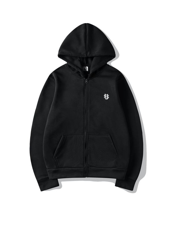Men's Clothing 25 Spring Hooded Cardigan Sweater Fashion Small Logo Loose Large Size Youth Zipper Jacket_viptrois.com
