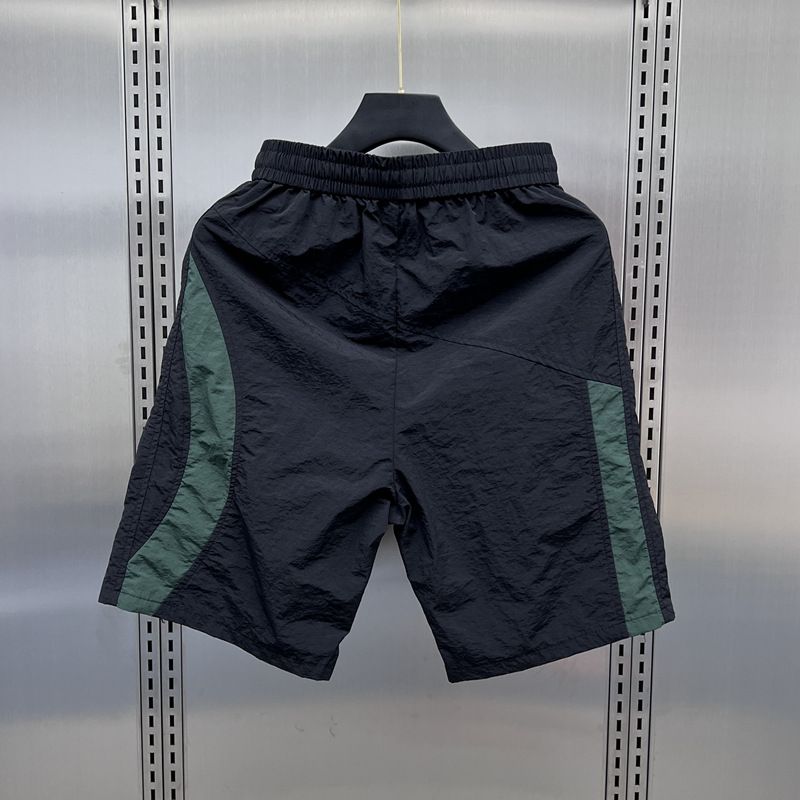 Men's Summer Thin Loose Straight Leg Shorts Korean Style Trendy Striped Quick Dry Sports Casual Five Point Pants_viptrois.com