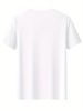 Maglietta Uomo 180g Cotone Puro Con Grafica Semplice, Indumento Comodo Versatile Per Outfit Casual Estivo Quotidiano_viptrois.com