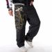 Men's Clothing embroidered hip hop jeans men's trend HIPHOP street dance casual loose plus fat plus size skateboard pants_viptrois.com