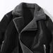Men’s Oversized Faux Shearling Jacket – Streetwear Winter Coat With Zip Closure (Sizes M-5XL, Black)_viptrois.com