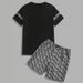 Men's Clothing Summer T Shirt Short Sleeve Shorts Suit Waffle Sports Leisure_viptrois.com