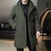 Men's Oversized Hooded Parka – Korean Streetwear Long Coat With Corduroy & Wool (M-8XL, Light Grey/Black/Army Green)_viptrois.com