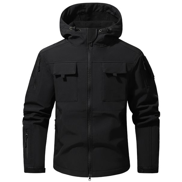 Soft Shell Jacket Top Men's Jacket Tooling Loose Functional Jacket Jacket Men's Camouflage Hooded_viptrois.com
