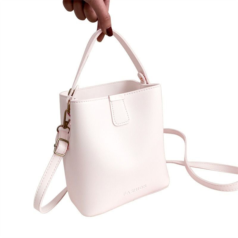Women's Bucket Bag Fashion Small Bag Women Fashion Simple Solid Color Fashion Crossbody Single Shoulder Bucket Bag_viptrois.com