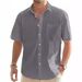 Men's Clothing New Men's Cotton And Linen Short Sleeve Shirt Casual Button Shirt Beach Summer Tops With_viptrois.com