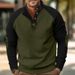 2026 Spring And Autumn New Men's Outdoor Raglan Casual Stand Collar Loose Corduroy Long Sleeve Sweatshirt_viptrois.com