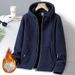 Couple Fleece Fleece Cardigan, Fleece Thickened Windproof Austrian Fleece Sweater Jacket_viptrois.com