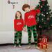 Christmas Fawn Alphabet Candy Cane Christmas Family suit printed homewear pajamas_viptrois.com