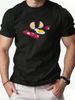 Maglietta Uomo Estiva 180g Cotone 100% Girocollo Stampa Uovo E Skateboard, Tessuto Traspirante Resistente Ai Lavaggi Per Streetwear Quotidiano_viptrois.com