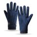 Men's Winter Riding Gloves - Touchscreen Compatible, Windproof & Fleece Lined With Suede Finish For Cycling & Outdoor Activities_viptrois.com