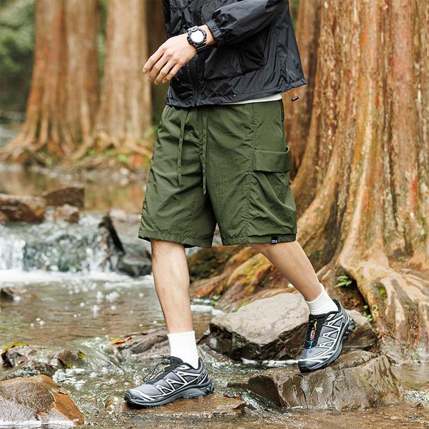Men's Clothing Outdoor Mountain Casual Pants Men's Summer Quick Drying Breathable Mountaineering Shorts Loose Straight Overalls Thin_viptrois.com