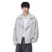 Men's Clothing Men's Wear | Suit Collar Jacket, Men's Twill Fabric, Loose Fit, Trendy Brand, Casual Autumn/Winter Outerwear For Couples_viptrois.com