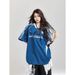 American-style Patchwork Striped V-neck Sporty Loose Short-sleeve T-shirt For Men And Women, Hip-hop Street Style_viptrois.com