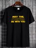 Mens 40th Birthday ORGANIC T-Shirt May The Forties Be With You 40 Forty Gift Streetwear Stretched Slightly Breathable Designer Clothes Homme Soft_viptrois.com