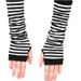 Factory Spot Korean Version Of Gloves Arm Set Wholesale Cospla Anime Black And White Striped Fingerless Cotton Long_viptrois.com