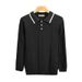 Men's Breathable Color-Block Knit Polo Shirt - Stretch Fit Business Casual Pullover With Contrast Collar (S-5XL)_viptrois.com