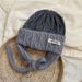 Kids'caps Boho style children's knitted personalized color with a cold hat warm ear hat_viptrois.com