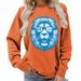 Lion Head Print Pullover Sweatshirt – Women’s Casual & Stylish Streetwear | Loose Fit_viptrois.com