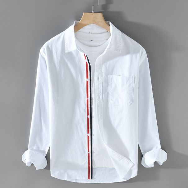Youthful Simple Collared Loose Cotton Shirt Jacket, Casual, Fashionable, Versatile And Comfortable Shirt_viptrois.com