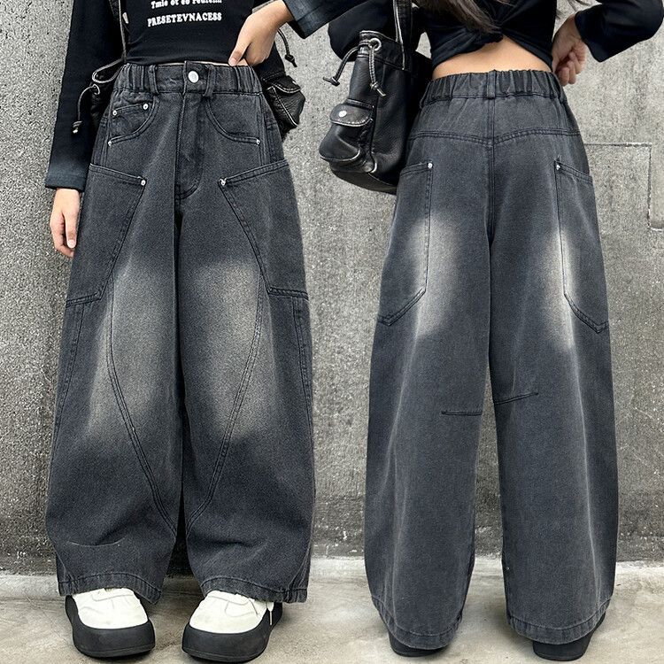 Girls Jeans Machete Pants New Children's Miscellaneous European And American Jeans_viptrois.com
