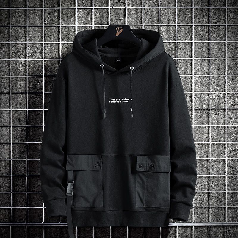 Men's Clothing Sweater suit spring and autumn sports casual trousers two piece suit trendy fat loose workwear large size men's jacket_viptrois.com