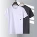 Men's Clothing Heavy Double Yarn Cotton Round Neck T Shirt Summer Couple Fashion Short Sleeve Large Size T_viptrois.com