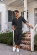 Men's 2-Piece Cotton Linen Set – Breathable Short-Sleeve T-Shirt & 7/8 Lounge Pants (S-XXXL) | Minimalist Athleisure In 5 Colors_viptrois.com
