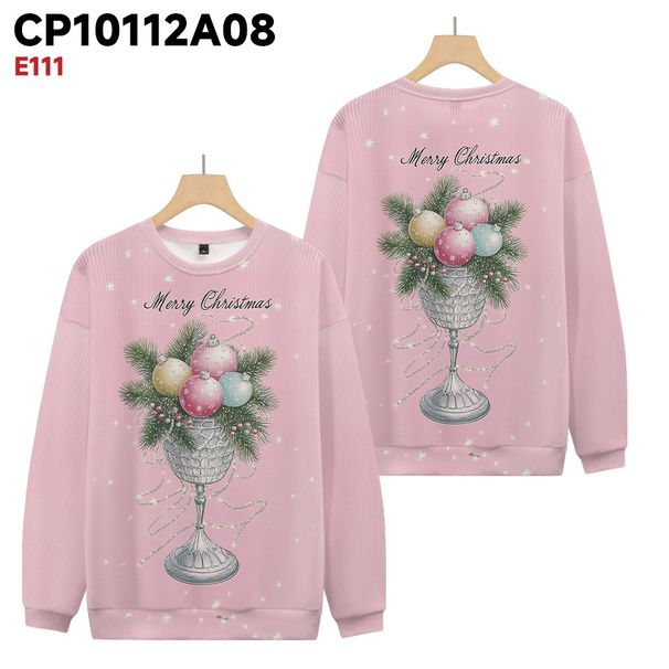 Pure Cross-Border Independent Station 3D Printed Personalized Trendy Christmas Elements Men's Loose Sweater E111_viptrois.com