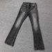 American-style Deconstructed Black Gray Pattern Clean-fit High Street Style Washed Straight-leg Jeans With A Vintage_viptrois.com