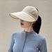 Spring Summer High Ponytail Mid Air Top With Small Face And Large Brim, Cool Feeling, Ice Silk Outdoor Sun Hat_viptrois.com