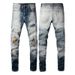 Men's Clothing American Jeans High Street Fashion Brand Jeans Men's Ripped Jeans Slim Fit Pants 1330_viptrois.com