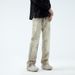 High Street Digital Print Jeans Rock Retro Hippie Straight Leg Fashion Street Mop Pants_viptrois.com