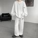 Men's Clothing Round Neck Long Sleeved Sweatshirt Men's Suit Sports Spring And Autumn New Style Trendy All Match Clothes Men's Two Piece Suit_viptrois.com