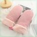 Women's Gloves Suede Gloves For Women Winter Warm Windproof Coldproof Plus Velvet Halter Neck Mitten Gloves_viptrois.com