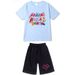 Men's Clothing Casual Short-Sleeved Shorts Suit Manana Sera Bonito Letter Print T-Shirt Suit_viptrois.com