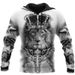 Lion Tiger 3D Digital Printed Hoodie For Spring And Autumn Men's Hooded Sports_viptrois.com