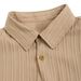 Men's Clothing Hot Selling Summer Hawaiian Vacation Shirt Shorts 2 Piece Set Solid Color Wave Stripe Texture Fabric_viptrois.com