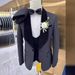 Men's Clothing Suit Boutique Cross Border Foreign Trade Hot Diamond Men's Wedding Casual Host Suit 3 Piece Suit 3piss_viptrois.com
