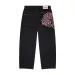 Derschutze Patchwork Cherry Blossom Embroidery Denim Pants Y2k Vintage Women Baggy Straight Wide Leg Jeans Street Men_viptrois.com