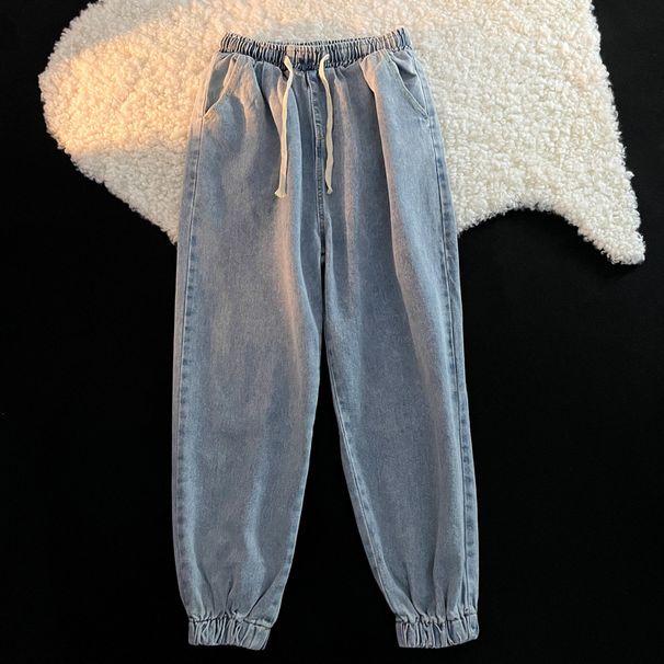 Men's Clothing Style Trendy Japanese Loose Straight Leg Harem Nine Point Casual Pants_viptrois.com
